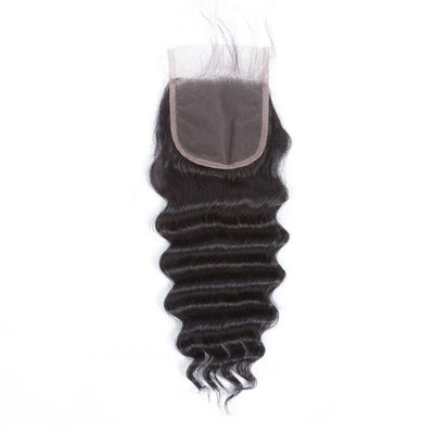 QT Brazilian 4*4 Loose Deep Lace Closure Remy Human Hair ｜QT Hair