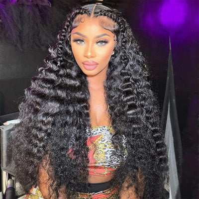 13x4 Lace Frontal Wig Loose Deep Wave Human Hair Wigs Pre Plucked with Baby Hair ｜QT Hair