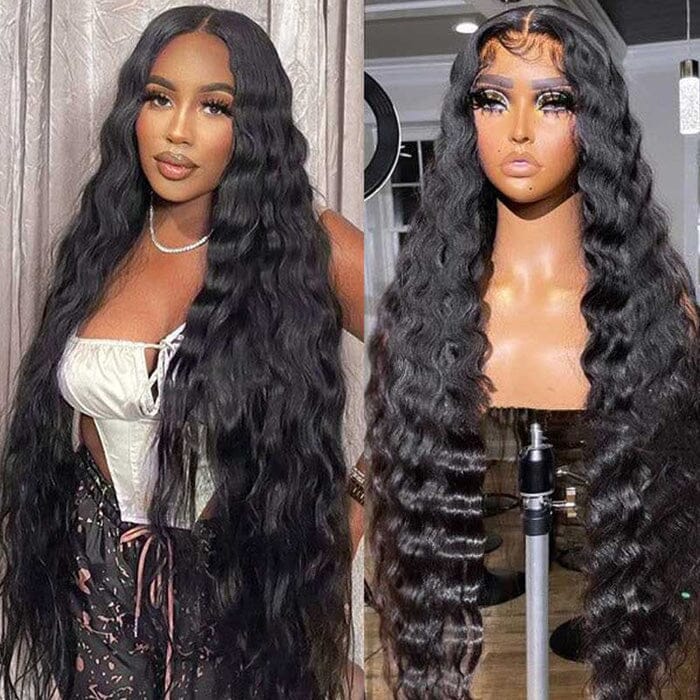 13x4 Lace Frontal Wig Loose Deep Wave Human Hair Wigs Pre Plucked with Baby Hair ｜QT Hair