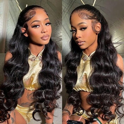 QT Clearance Sale 13x4 Lace Frontal Wig Pre Plucked Body Wave Virgin Human Hair