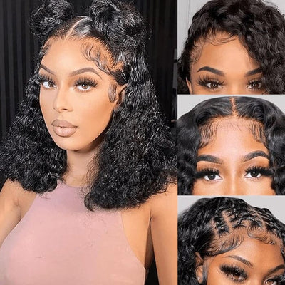 Water Wave 8x5 Lace Closure Glueless Wig Pre Cut QT Virgin Human Hair