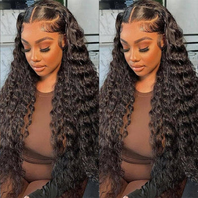 360 Loose Deep Wave Lace Frontal Wigs Virgin Human Hair Pre Plucked with Baby Hair ｜QT Hair