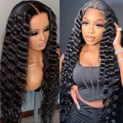 360 Loose Deep Wave Lace Frontal Wigs Virgin Human Hair Pre Plucked with Baby Hair ｜QT Hair