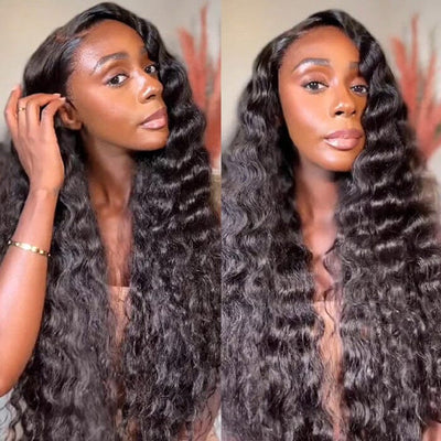 360 Loose Deep Wave Lace Frontal Wigs Virgin Human Hair Pre Plucked with Baby Hair ｜QT Hair