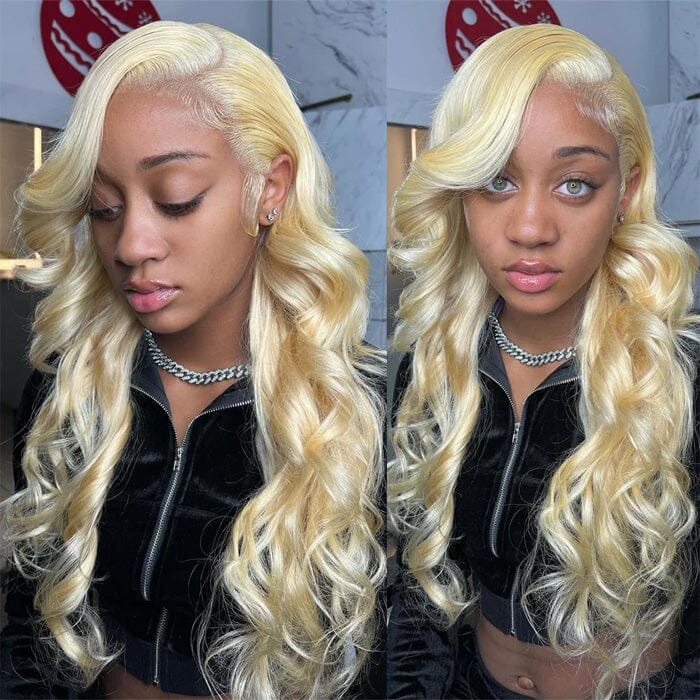 Indian Body Wave Human Hair 613 Blonde 4 Bundles with 4x4 Lace Closure ｜QT Hair