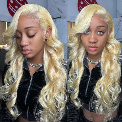 QT 14A Body Wave #613 Color Honey Blonde Hair 4 Bundles with 4x4 Lace Closure