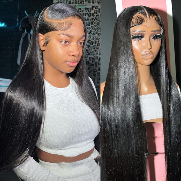 4x4 HD Transparent Lace Closure Wig Melted Match All Skin Straight Human Hair ｜QT Hair