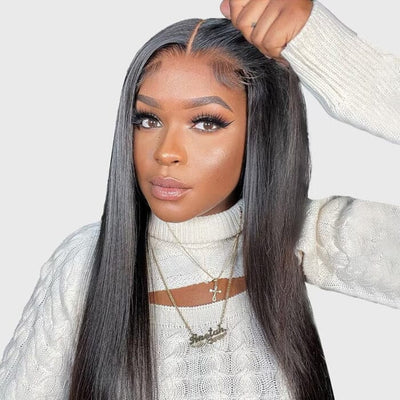 4x4 HD Transparent Lace Closure Wig Melted Match All Skin Straight Human Hair ｜QT Hair