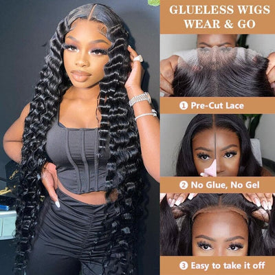8x5 Glueless Lace Wig Pre Cut Pre Plucked Loose Deep Wave QT Human Hair ｜QT Hair
