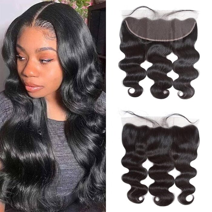 Body Wave 13x4 Lace Frontal with Baby Hair Pre Plucked Virgin Human ...