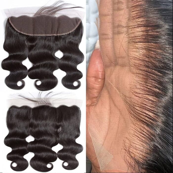 Body Wave 13x4 Lace Frontal with Baby Hair Pre Plucked Virgin Human Hair