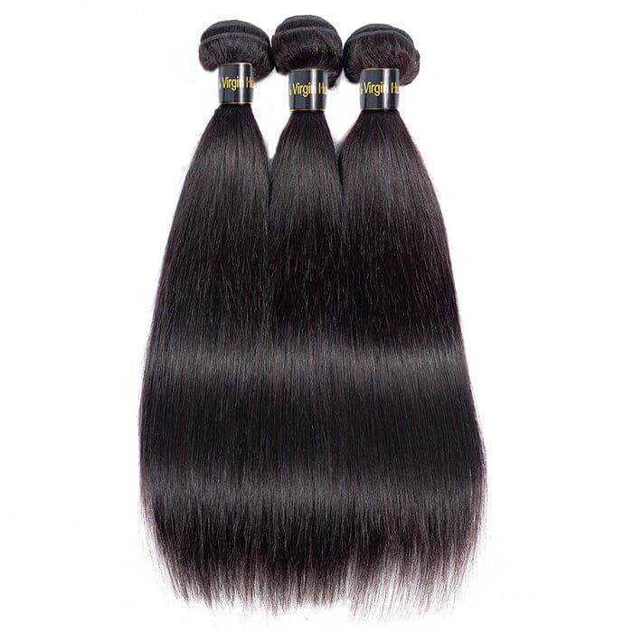 Peruvian Straight Hair 3 Bundles Deals Unprocessed Virgin Human Hair Weave ｜QT Hair