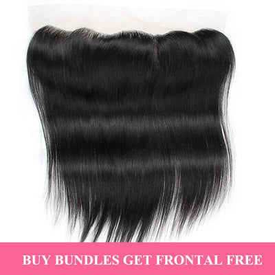 Buy 3 Bundles Silky Straight Virgin Human Hair Weave Get 1 Pc Lace Frontal Free ｜QT Hair