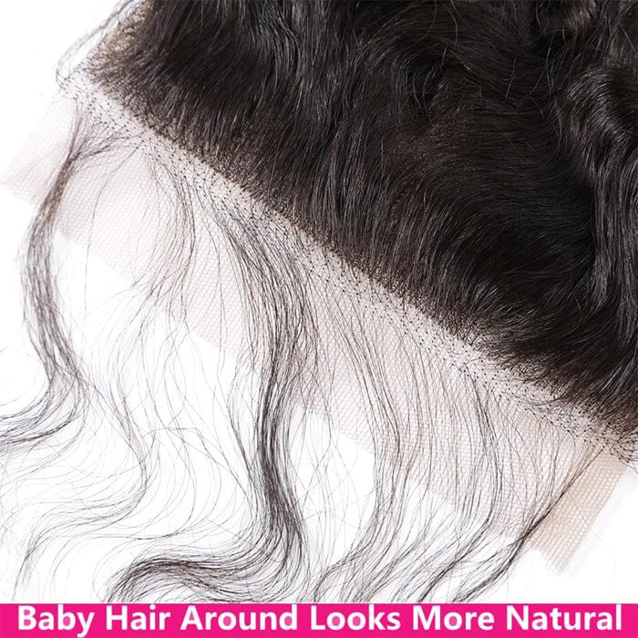 Deep Wave Virgin Human Hair 4*4 Swiss Lace Closure Pre Plucked with Baby Hair