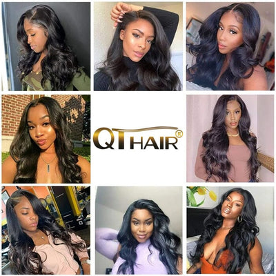 Indian Body Wave Hair Weave 4 Bundles Deals Natural Black Human Hair Weave ｜QT Hair