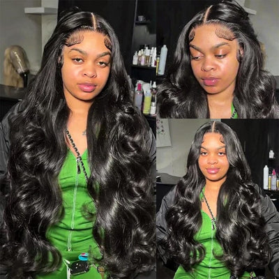 Indian Body Wave Virgin Human Hair 3 Bundles with 4x4 Lace Closure ｜QT Hair