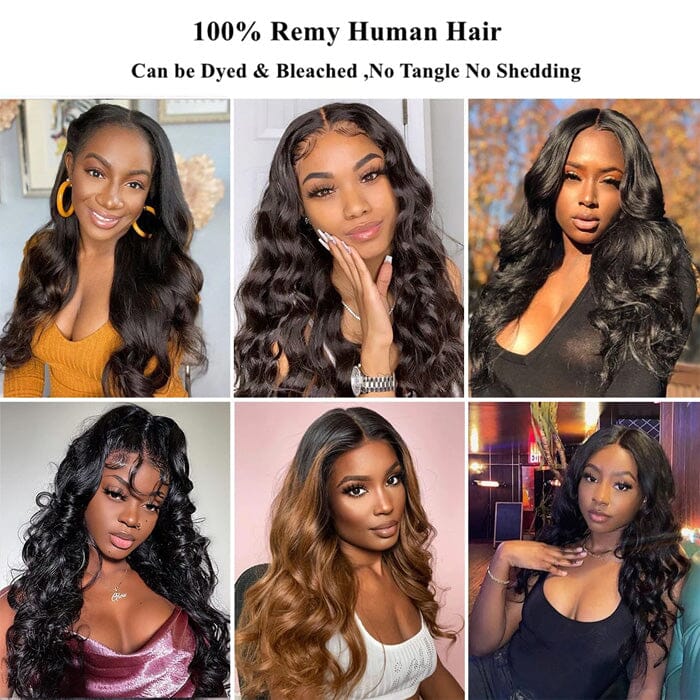 Indian Body Wave Virgin Human Hair 3 Bundles with 4x4 Lace Closure