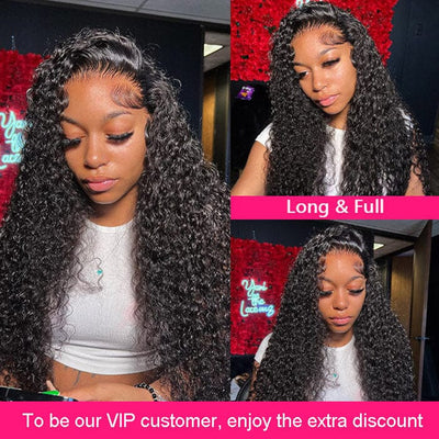 Jerry Curl 13x6 Transparent Lace Frontal Wig Pre Plucked Virgin Human Hair ｜QT Hair