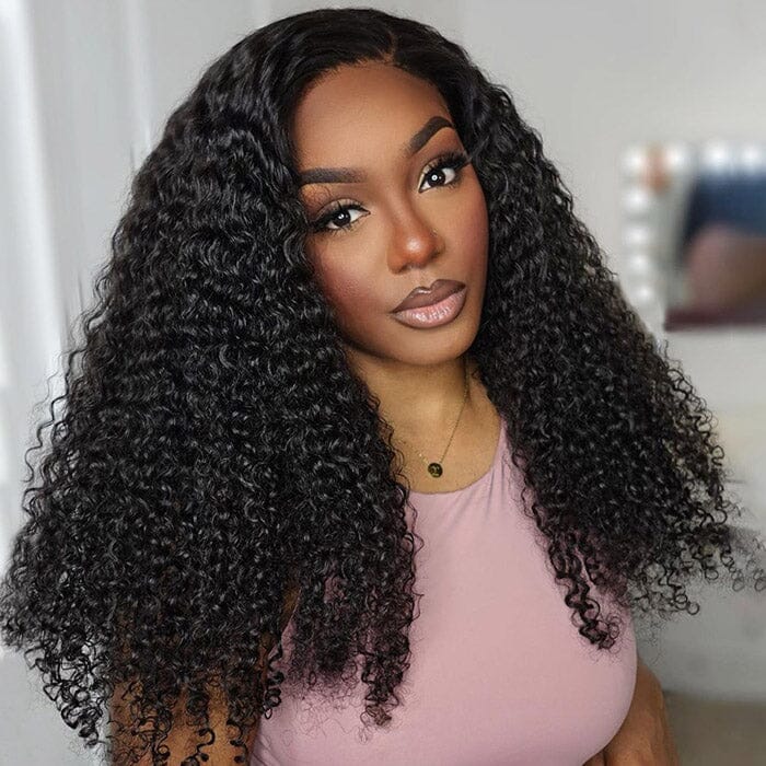 Kinky Curly 5x5 Lace Closure Wig Natural Hairline QT Human Hair ｜QT Hair