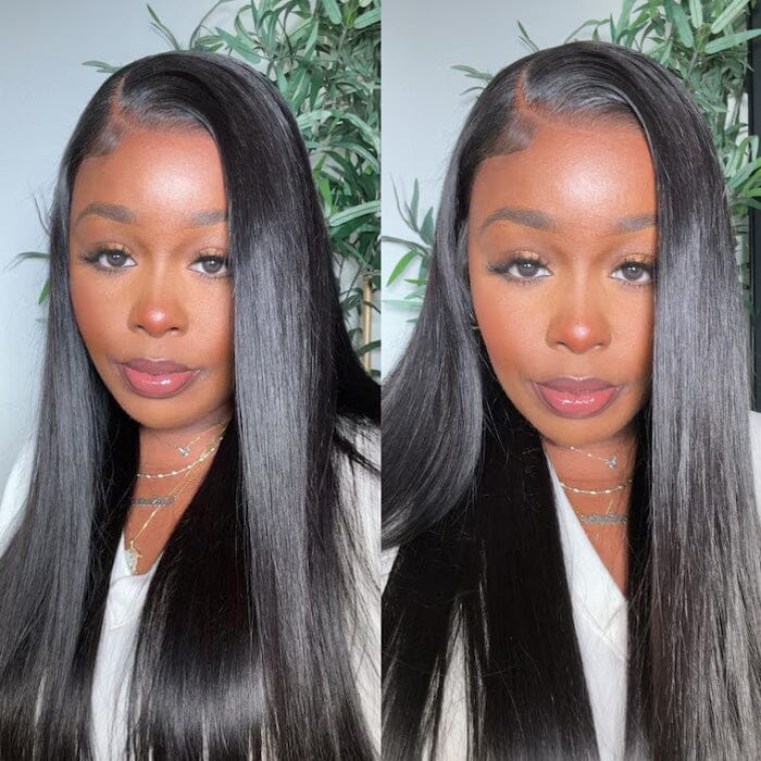 QT Hair Pre Cut 8x5 Lace Closure Wig Glueless Pre Plucked Straight Virgin Human Hair ｜QT Hair