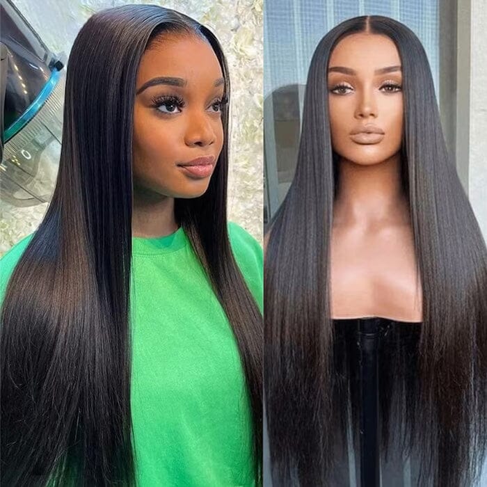 QT Hair Pre Cut 8x5 Lace Closure Wig Glueless Pre Plucked Straight Virgin Human Hair ｜QT Hair