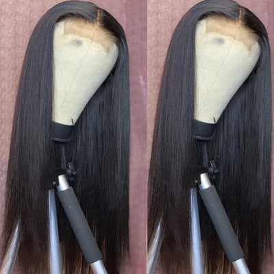 QT 4x4 Transparent Lace Closure Wigs Virgin Human Hair Silky Bone Straight ｜QT Hair