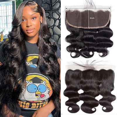 QT Body Wave 13x6 Transparent Lace Frontal Virgin Human Hair Silky Straight Frontal ｜QT Hair