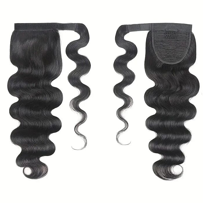 QT Body Wave Ponytail with Weave Hair Extensions Wrap Around Clip in Braided Ponytail Hairstyles ｜QT Hair