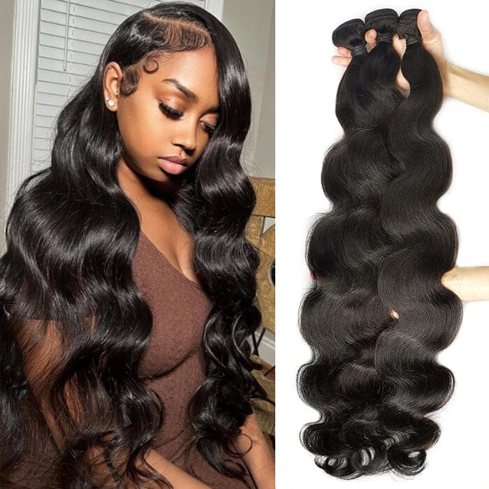 QT Brazilian Body Wave Hair Wave 3 Bundles Deals Virgin Human Hair Extensions ｜QT Hair