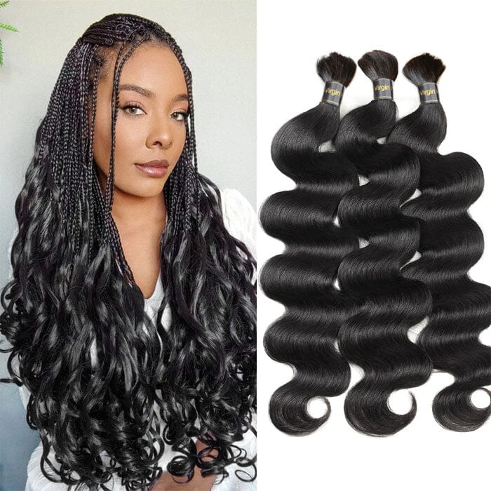 QT Bulk Human Hair No Weft 16 To 26 Inch Bulk Hair Extensions Crochet Braids ｜QT Hair