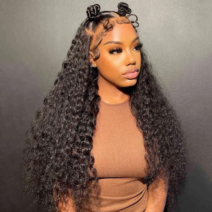 360 Deep Wave Lace Front Wigs With Virgin Human Hair Glueless Baby Hair Pre Plucked For Black Women
