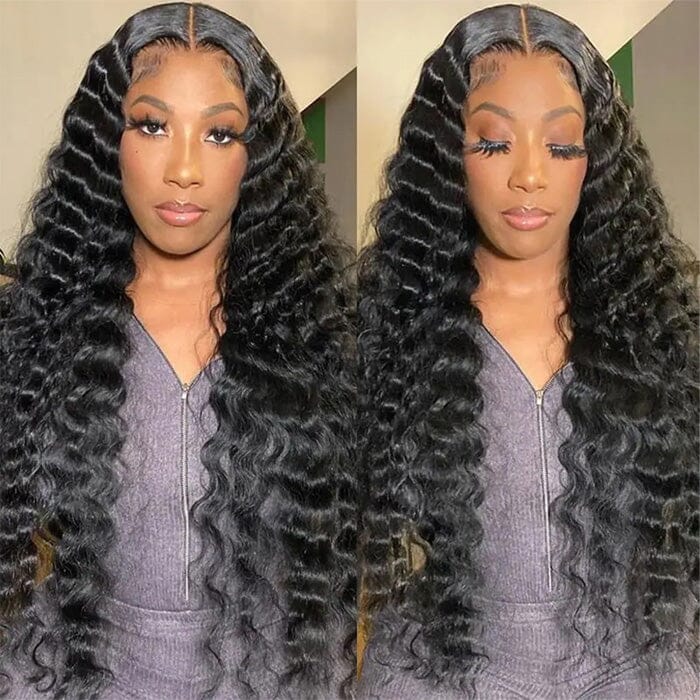 Loose Deep Wave 3 Bundles with Lace Frontal Virgin Human Hair Extensions ｜QT Hair
