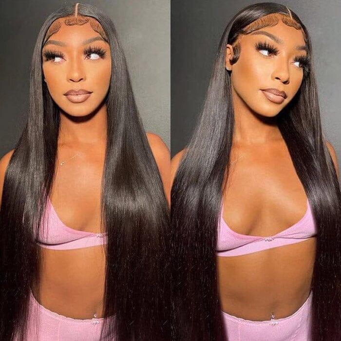 QT 13x4x1 T Part Lace Front Wig Straight Natural Black Virgin Human Hair for Women ｜QT Hair