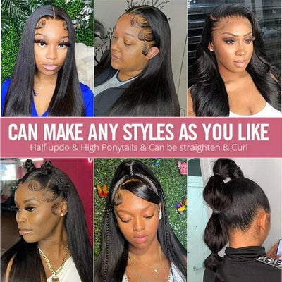 QT Hair 5x5 Lace Closure Wig Pre Plcuked Transparent Lace Match All Skins ｜QT Hair