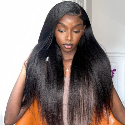 QT Hair 5x5 Lace Closure Wig Pre Plucked Kinky Straight Human Hair ｜QT Hair