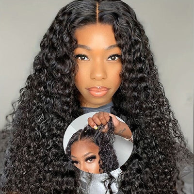 QT Hair 7x4.5 Put on and Go Lace Closure Wig Pre Plucked Jerry Curly Human Hair ｜QT Hair