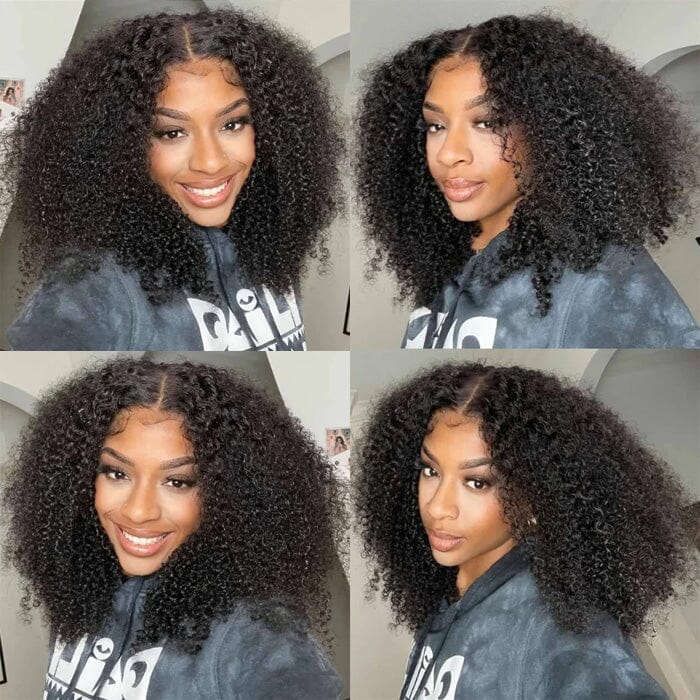 Brazilian Curly Hair 3 Bundles Deals Virgin Human Hair Weave Extensions Kinky Curly ｜QT Hair