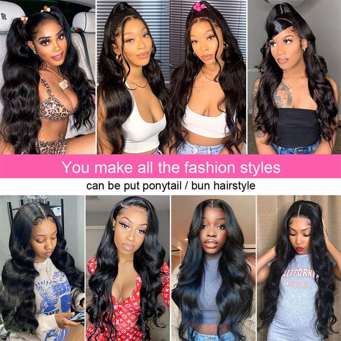 5x5 Transparent Lace Closure Wig Pre Plucked Body Wave Virgin Human Hair ｜QT Hair