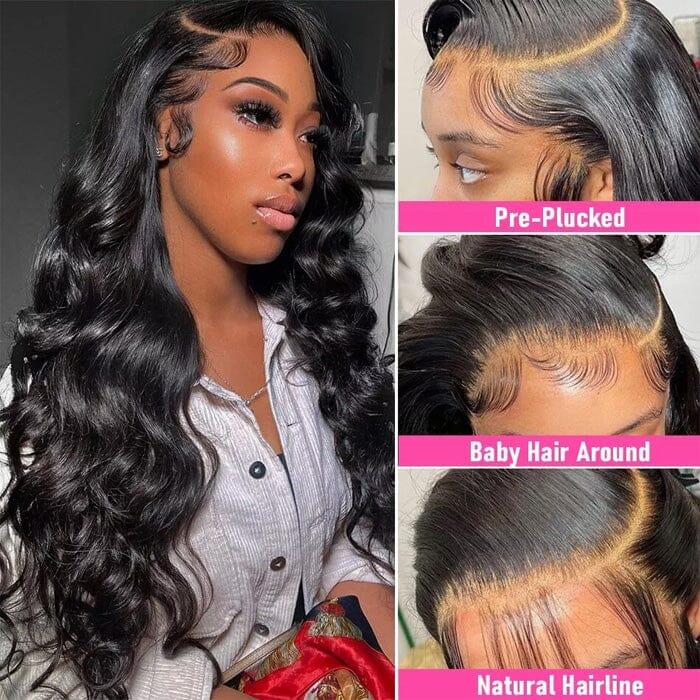 QT Hair Body Wave 13x6 HD Lace Frontal Wig Natural Hairline Virgin Human Hair ｜QT Hair