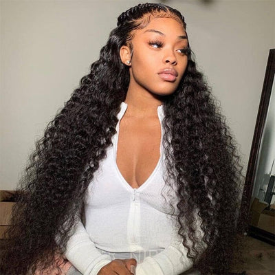 QT Hair Deep Wave Lace Frontal Wig with Baby Hair Pre Plucked Virgin Human Hair ｜QT Hair