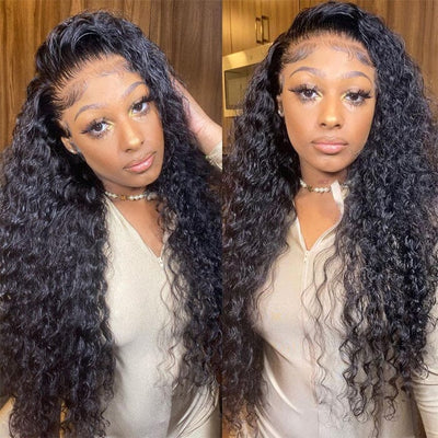 QT Hair Deep Wave Lace Frontal Wig with Baby Hair Pre Plucked Virgin Human Hair ｜QT Hair