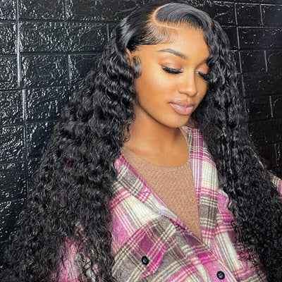 QT Hair Deep Wave Lace Frontal Wig with Baby Hair Pre Plucked Virgin Human Hair ｜QT Hair