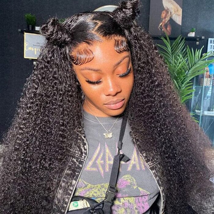 QT Hair Kinky Curly 13x6 Lace Frontal Wig Virgin Human Hair for Women ｜QT Hair