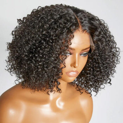 QT Hair Kinky Curly Short Bob Lace Frontal Wig Pre Plucked Virgin Human Hair ｜QT Hair