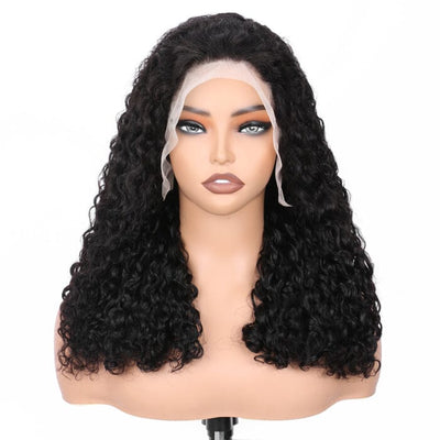QT SDD New Pixie Curly Lace Frontal Wig Pre Plucked Super Double Drawn Human Hair