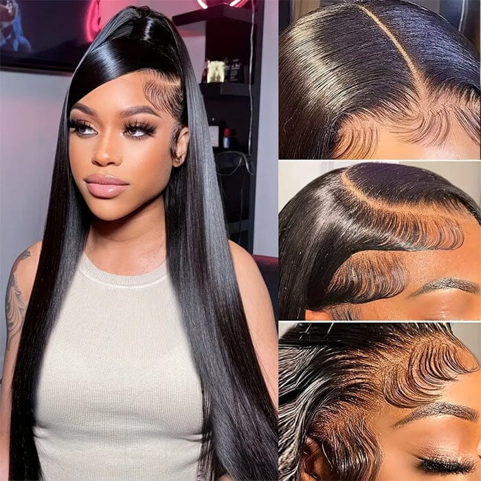 QT Hair Silky Straight 360 Lace Frontal Wigs Pre Plucked Raw Virgin Human Hair ｜QT Hair