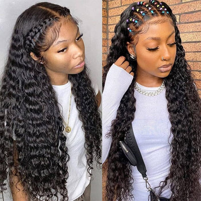 QT Hair Water Wave 13x6 Lace Frontal Wig Deep Part Human Hair Wet and Wavy ｜QT Hair