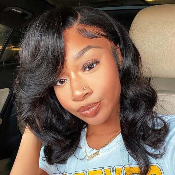 QT Hair Wavy 13x4 Short Bob Lace Frontal Wig Body Wave Virgin Human Hair ｜QT Hair