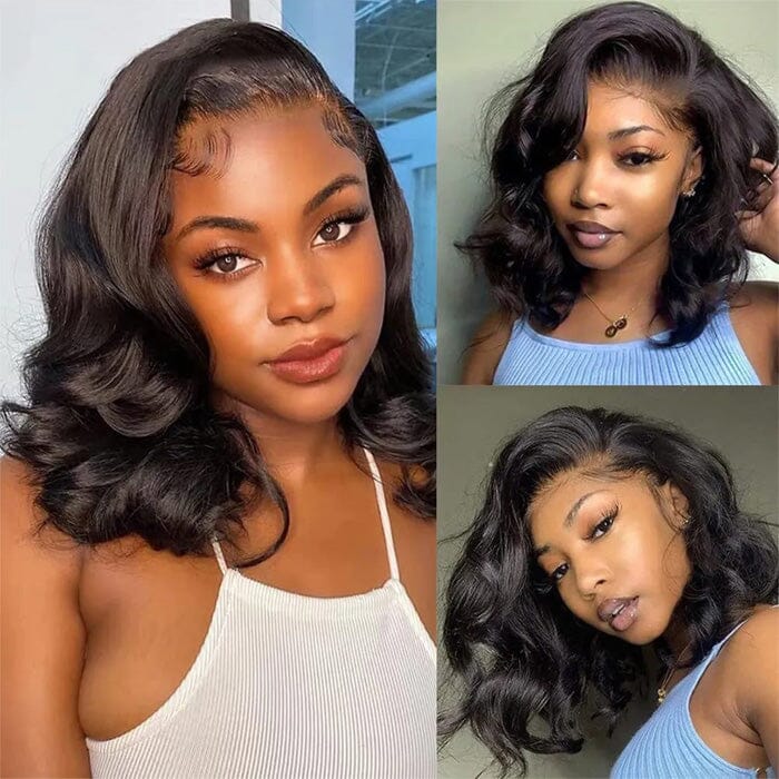 QT Hair Wavy 13x4 Short Bob Lace Frontal Wig Body Wave Virgin Human Hair ｜QT Hair