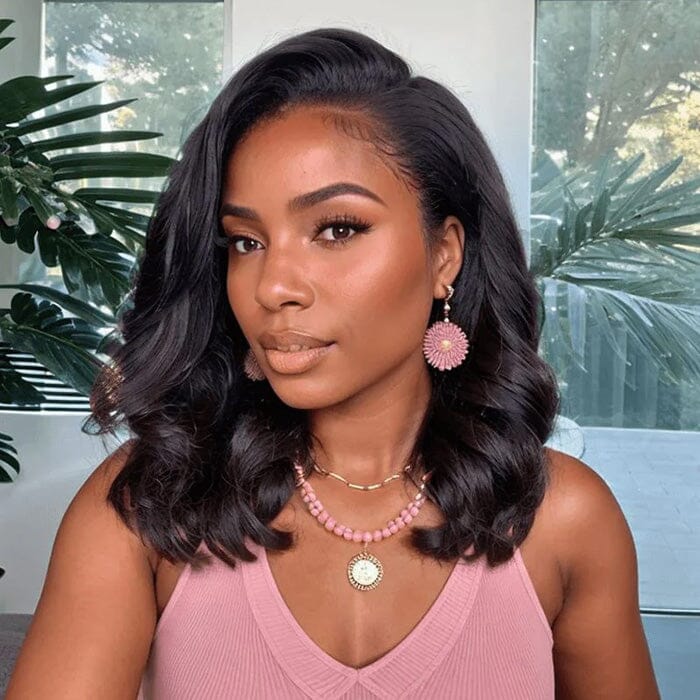 QT Hair Wavy 13x4 Short Bob Lace Frontal Wig Body Wave Virgin Human Hair ｜QT Hair